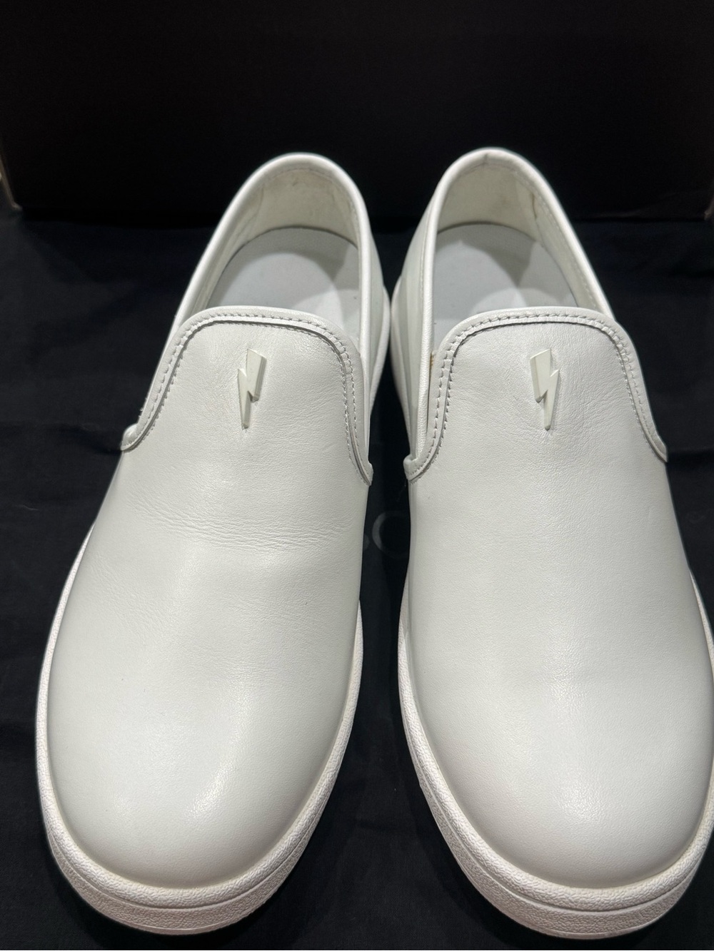 NIB Neil Barrett W SZ EU 37 White Slip-On Casual Sneakers